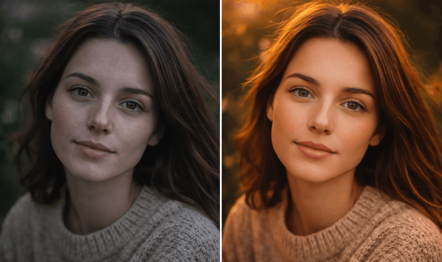 Repeatable phone photography result before and after